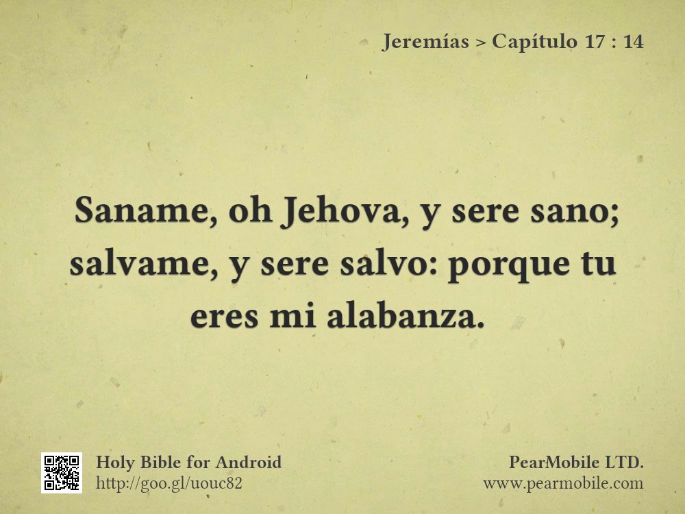Jeremías, Capítulo 17:14